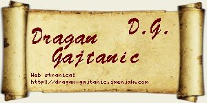 Dragan Gajtanić vizit kartica